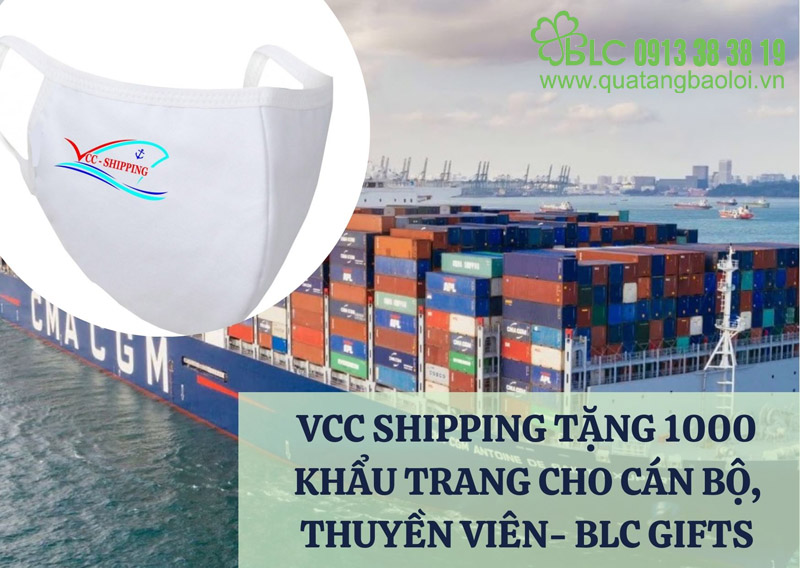 Công ty VCC-SHIPPING gửi tặng 1000 khẩu trang kháng khuẩn in logo cho cán bộ, thuyền viên