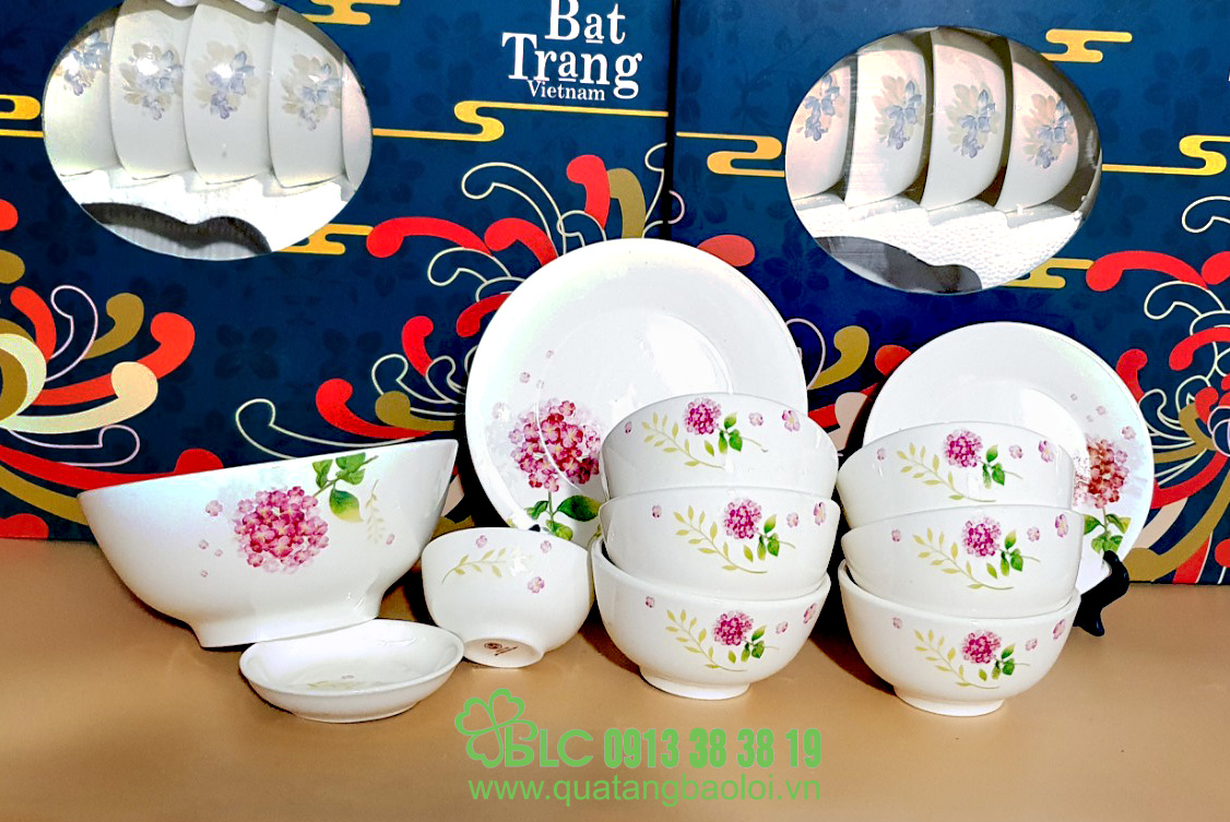 Bộ bát đĩa Bát Tràng tại Quà tặng Bảo Lợi