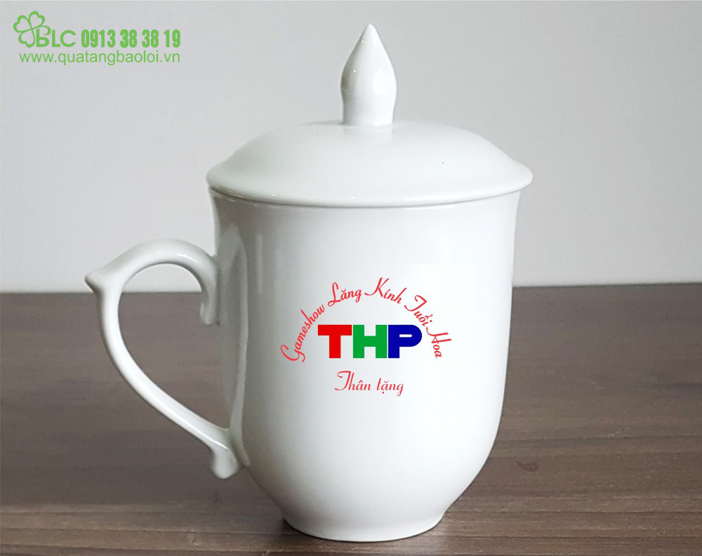 Quà tặng sự kiện ly sứ thủy tinh THP tại Quà tặng Bảo Lợi