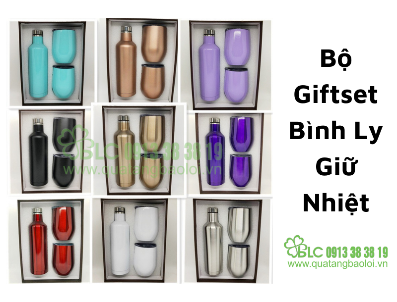 Bộ giftset bình ly giữ nhiệt đa dạng màu sắc tại Hải Phòng