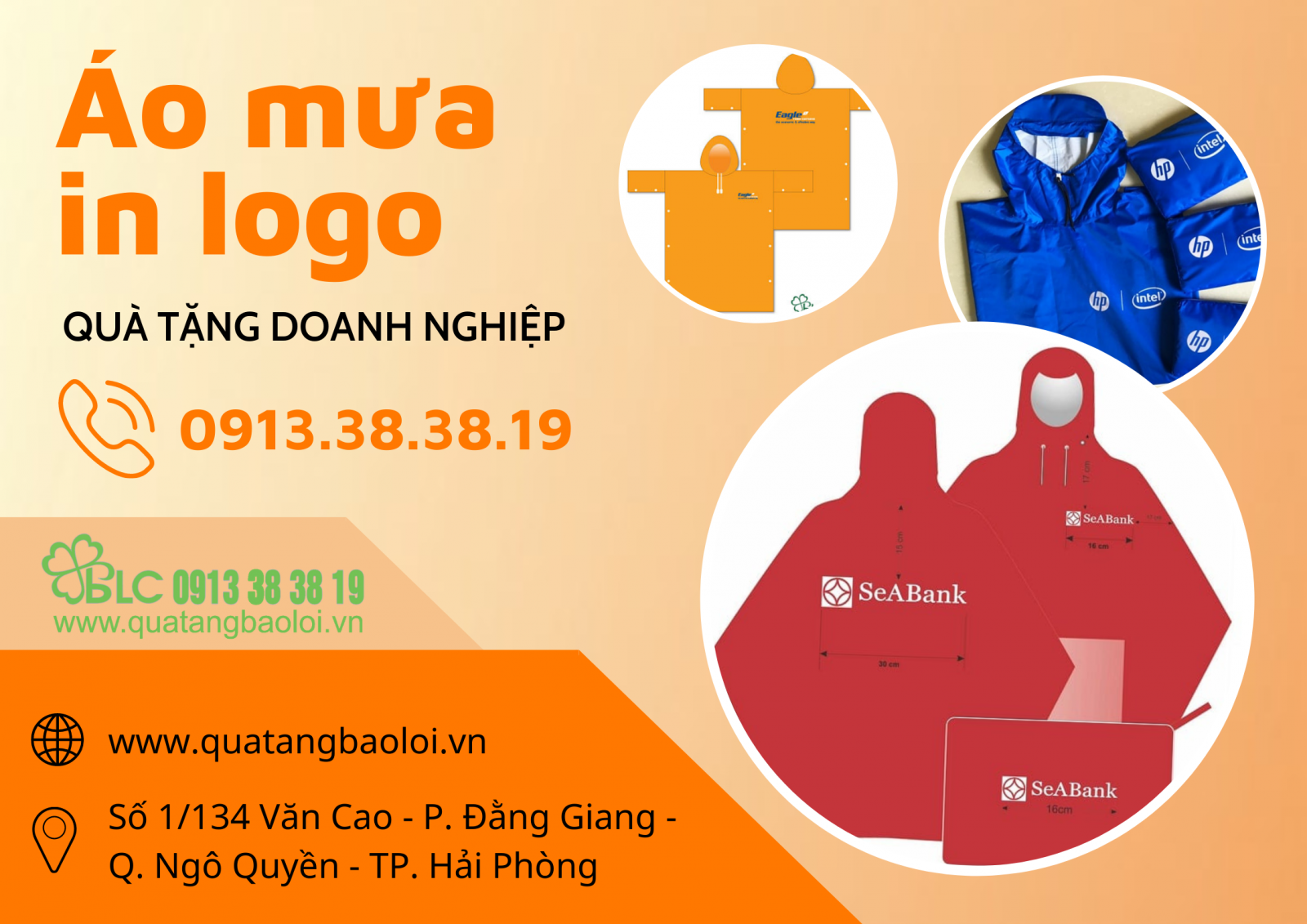 Quà tặng Bảo Lợi - Xưởng sản xuất áo mưa làm quà tặng doanh nghiệp tại Hải Phòng