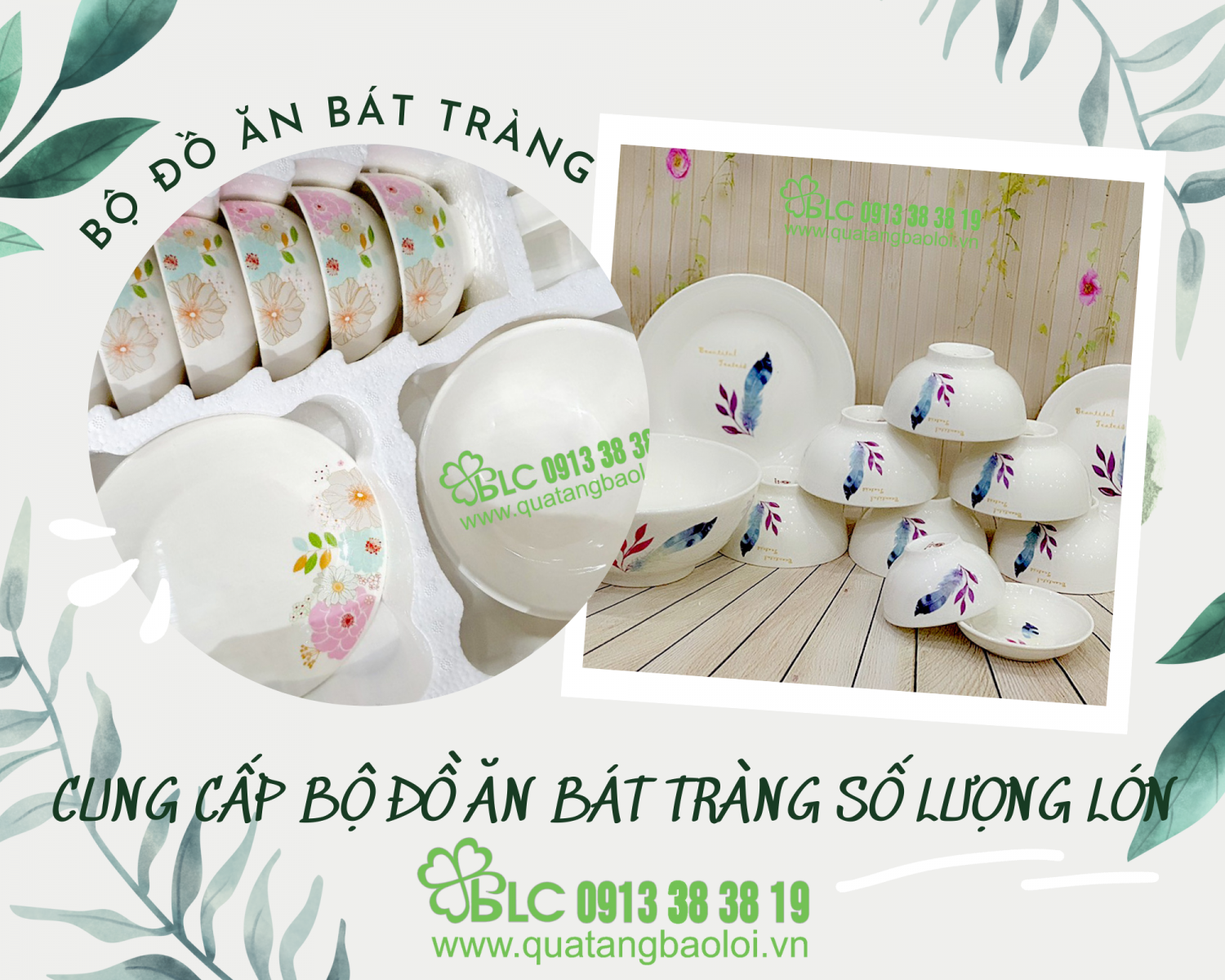 BLC GIFTS - Cung cấp Bát đĩa Bát Tràng quà tặng in logo số lượng lớn theo yêu cầu