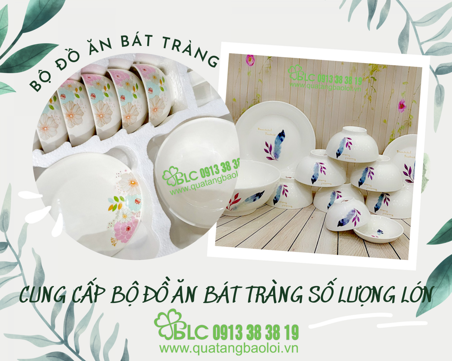 BLC GIFTS - Cung cấp Bát đĩa Bát Tràng quà tặng in logo số lượng lớn theo yêu cầu