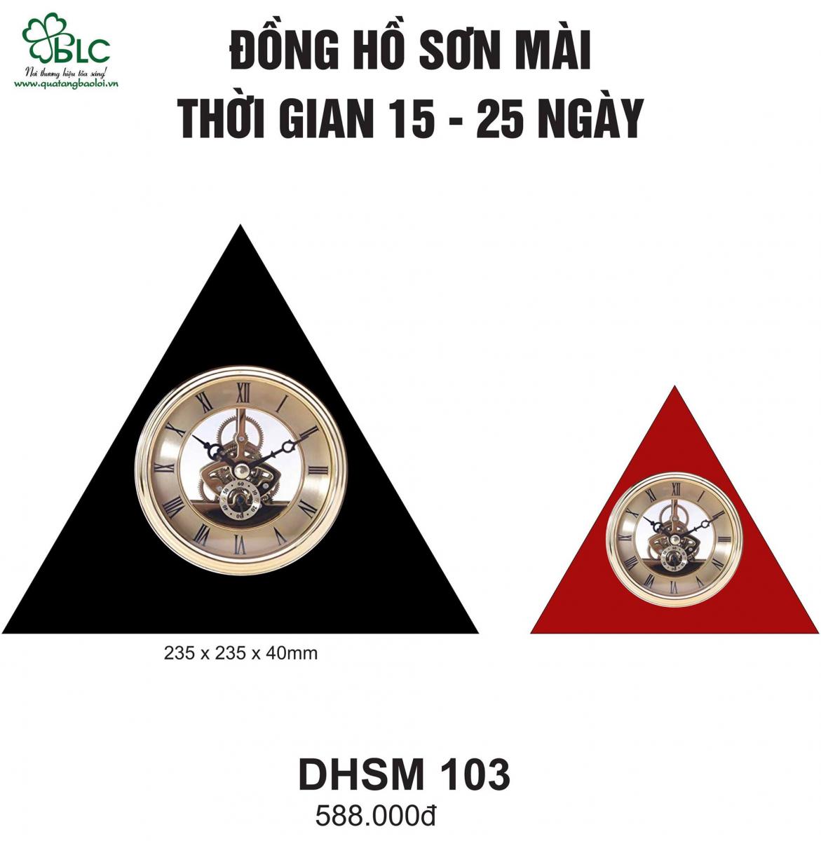đồng hồ để bàn sơn mài