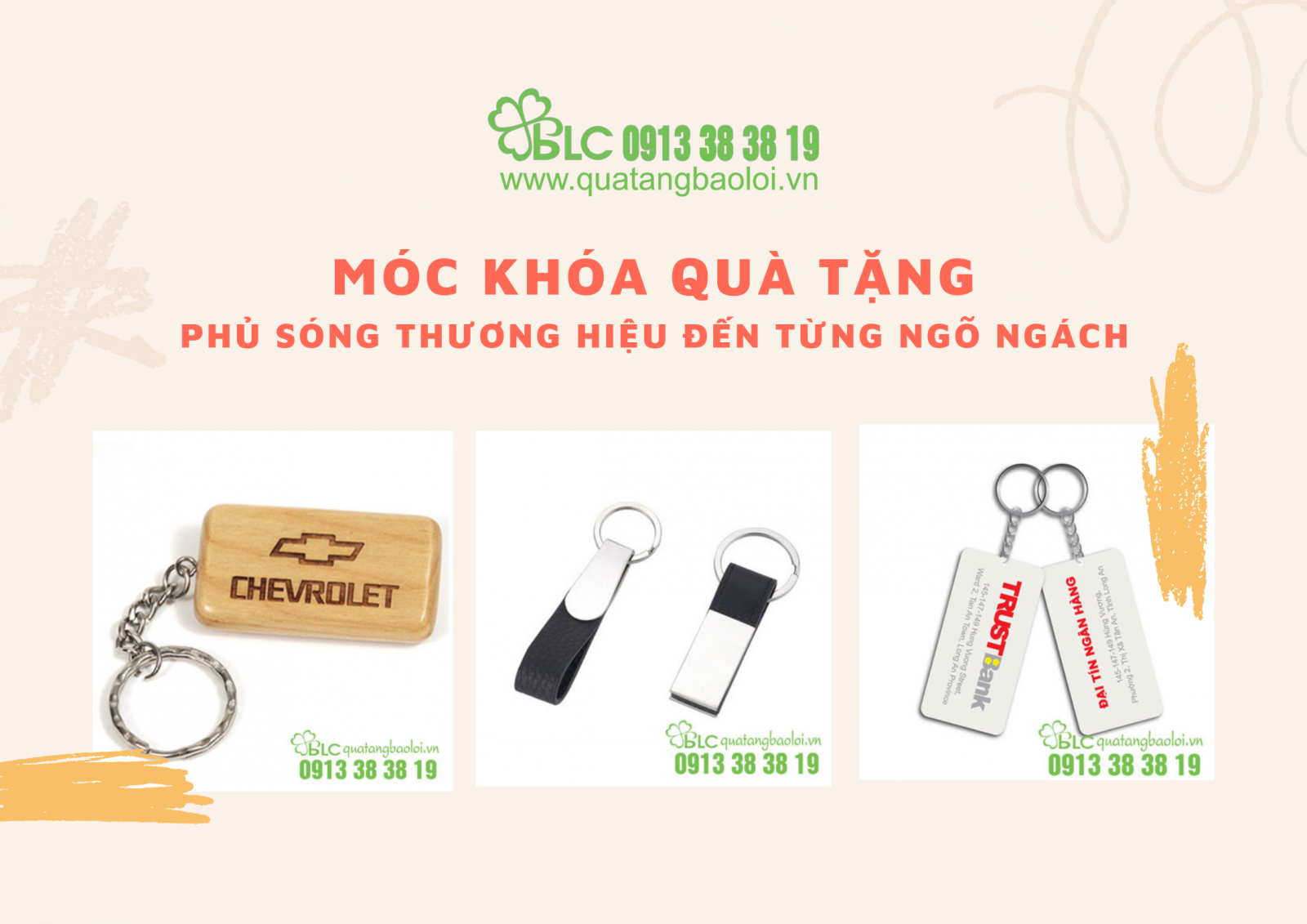 Móc khóa quà tặng - Phủ sóng thương hiệu đến từng ngõ ngách